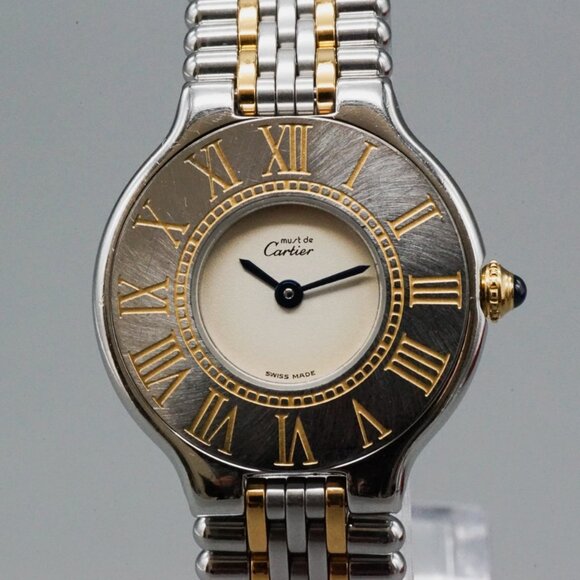 Cartier Mint Womens Two Tone Gold Watch! WOW!